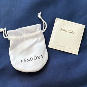 Pandora large bracelet dustbag with the polishing cloth